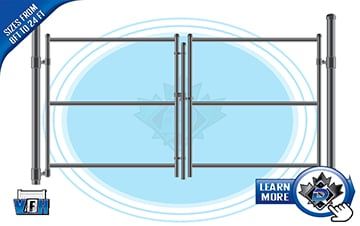 Steel Double Gate Frame Kit + Post Kit