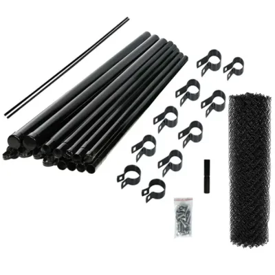 5 Tall x 50FT Kit Black Chain link fence