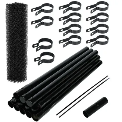 6 Tall x 50FT Kit Black Chain link fence