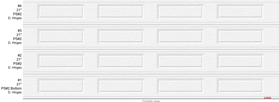 Acadia 138 R12 18x7 White No Glass