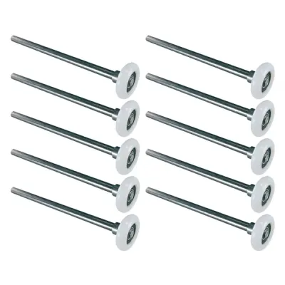 Garage Door Rollers – Long Stem Nylon – 2″ Diameter 10-Ball Bearing 7″ Stem (Pack of 10)