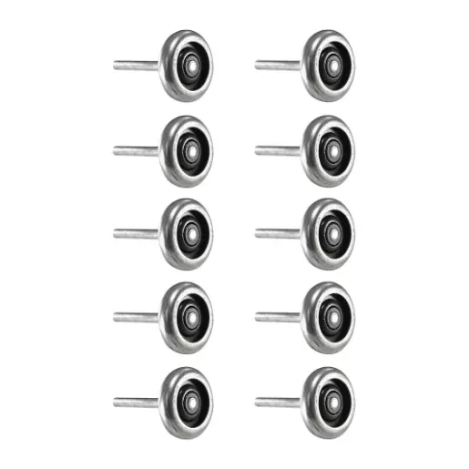 Garage Door Rollers – Short Stem Steel – 3″ Diameter 10-Ball Bearing 4″ Stem (Pack of 10)