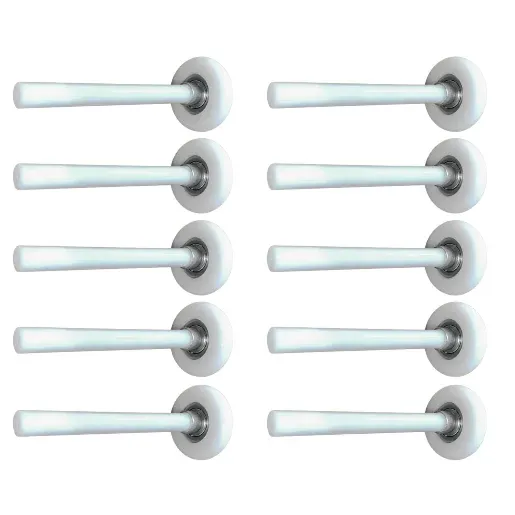 Garage Door Rollers – Ultra Quiet Silent Stem Short Nylon Roller – 2″ Diameter 6200zz Bearing 4″ Stem (Pack of 10)