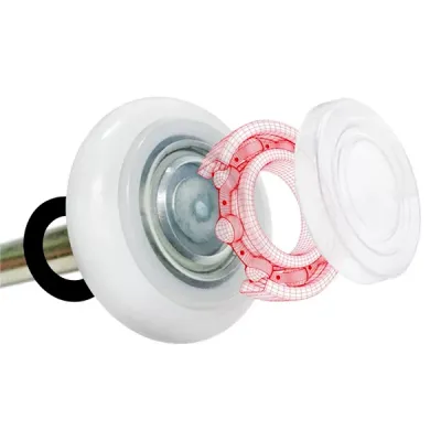 Garage Door Rollers – Ultra Quiet 6200ZZ – Short Stem Nylon – 2″ Diameter 10-Ball Bearing 4″ Stem