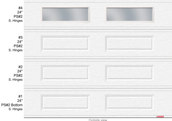 Acadia 138 R12 10 x 8 White + Frosted Glass