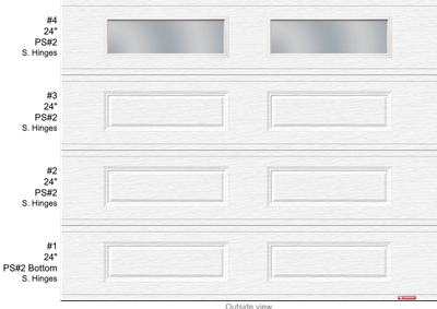 Acadia 138 R12 10 x 8 White + Frosted Glass