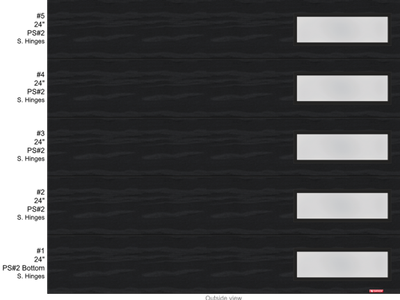 12x10 FLUSH Acadia Black + Side blasted Glass