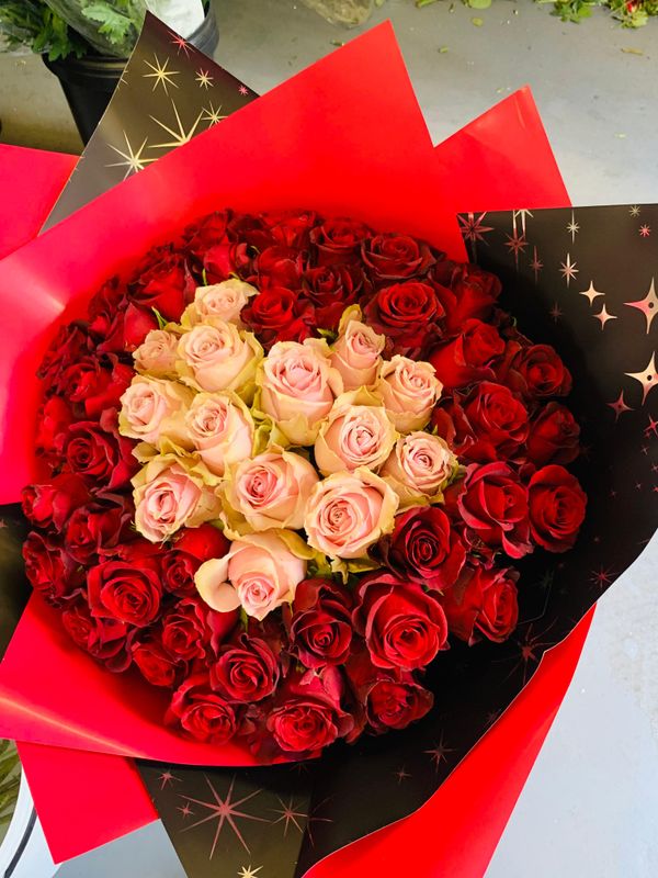 40 Red and 10 Pink Roses