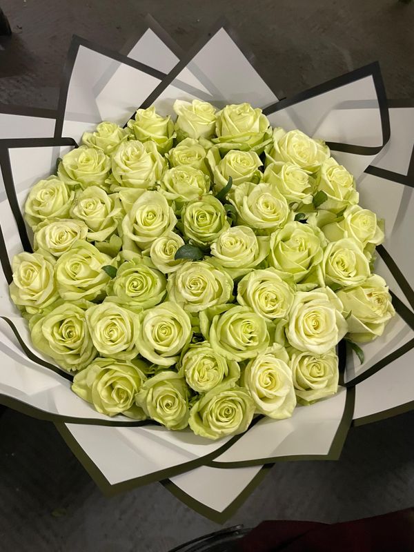 40 White Roses