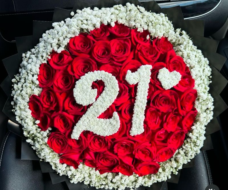 Red Roses With Numbers