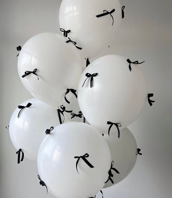 12 inch white helium balloons