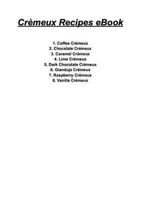 Cremeux eBook recipe