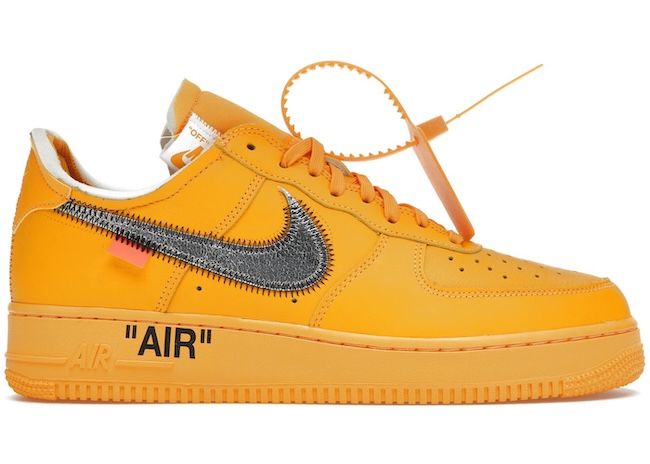 Nike Air Force 1 Low Off-White Ica University Gold, Size: 10