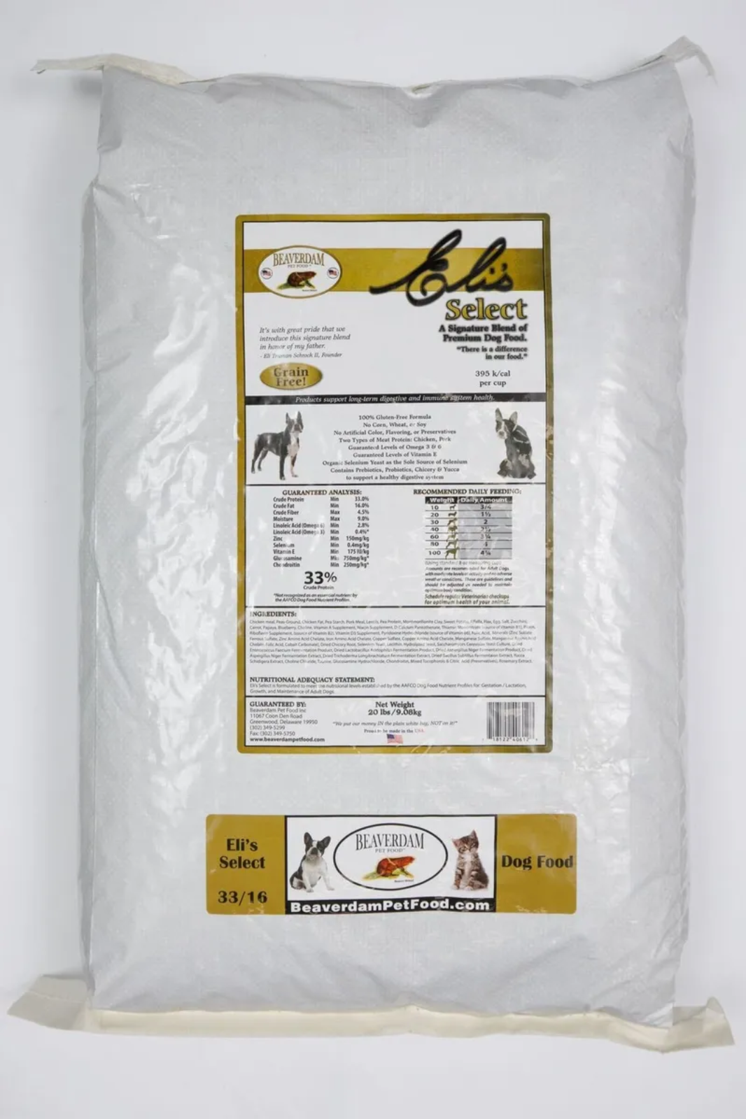 Gold - Eli's Select Grain Free 33/16 20 lb.
