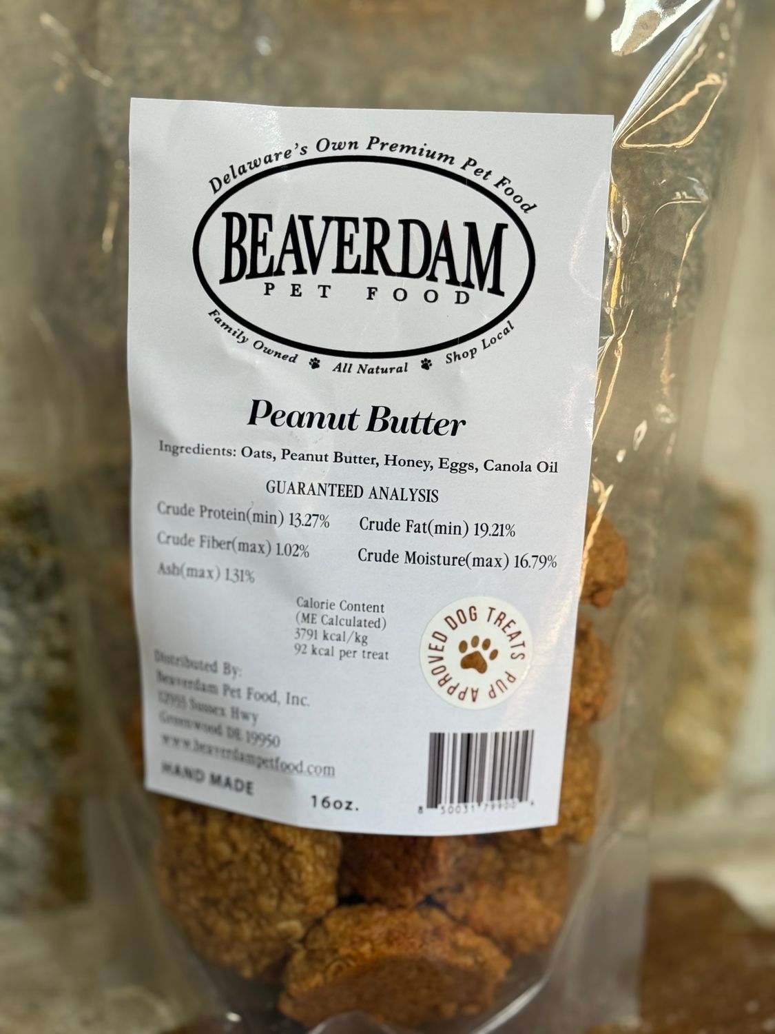 Peanut Butter Hand Made Dog Cookies