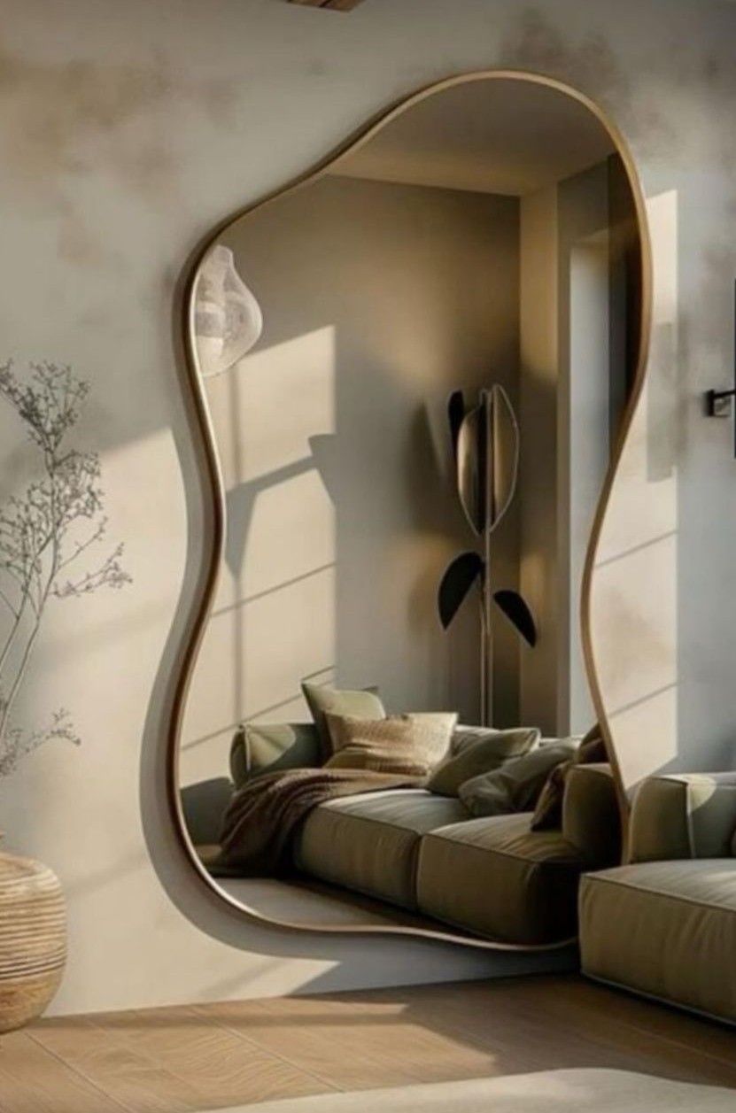 Design Spiegel DAVONA aus Massivholz