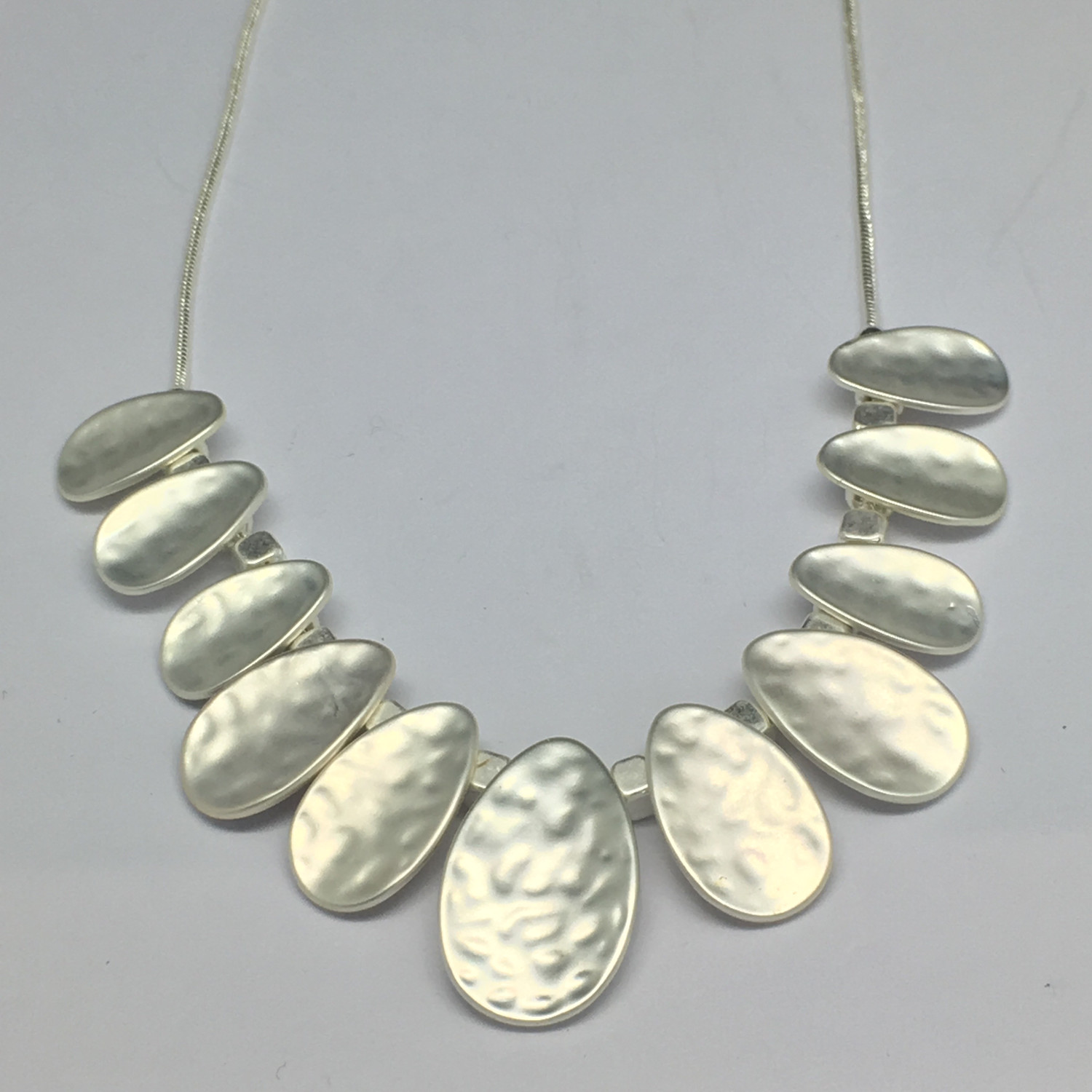 Pear Drop Necklace - Silver