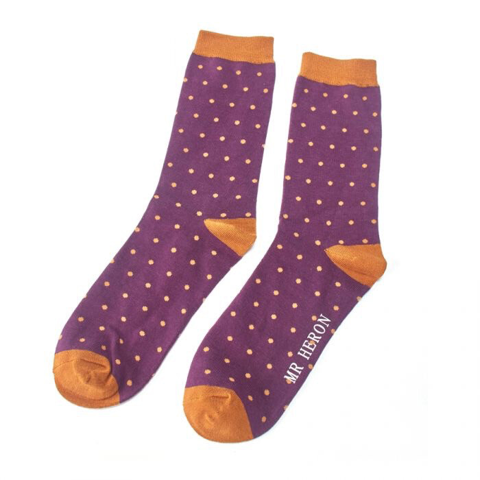 Polka Dot Socks - Purple 