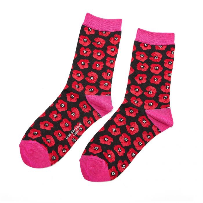 Poppies Bamboo Socks