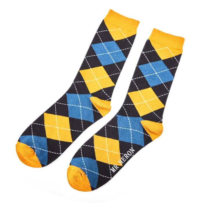 Argyle Socks - Mustard