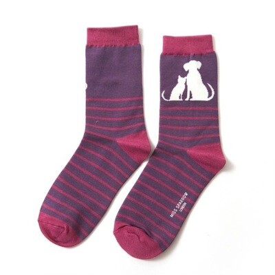 Cat And Dog Bamboo Socks
