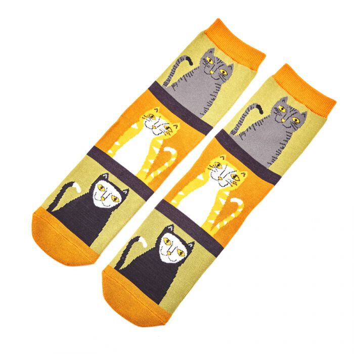 Cats And Stripes Socks