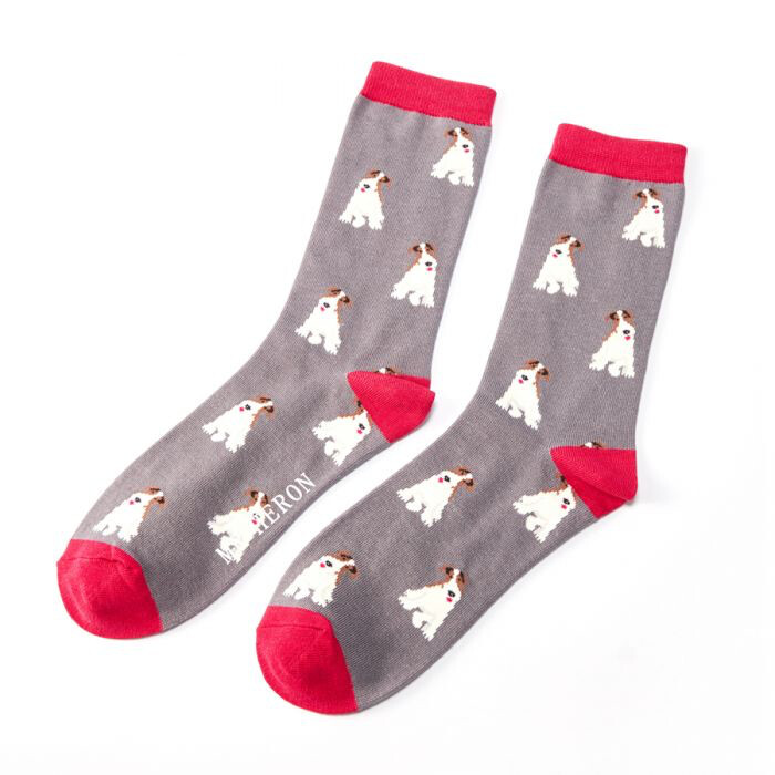 Fox Terrier Socks - Grey