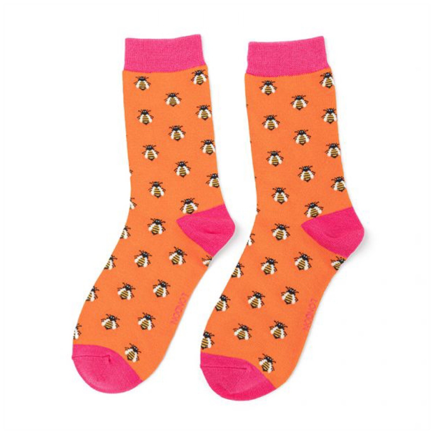 Bee Bamboo Socks - Orange