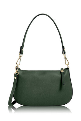 Classic Leather Shoulder Bag - Green
