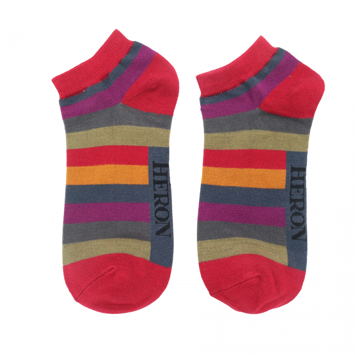 Striped Bamboo Trainer Socks