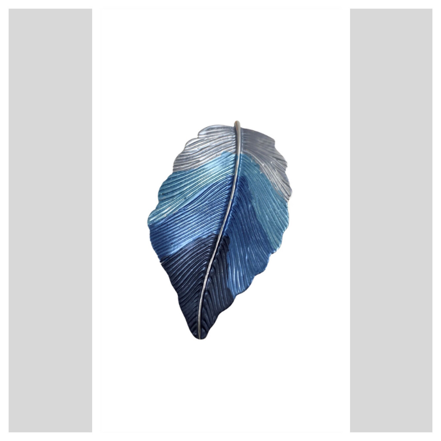  Leaf Brooch - Blue