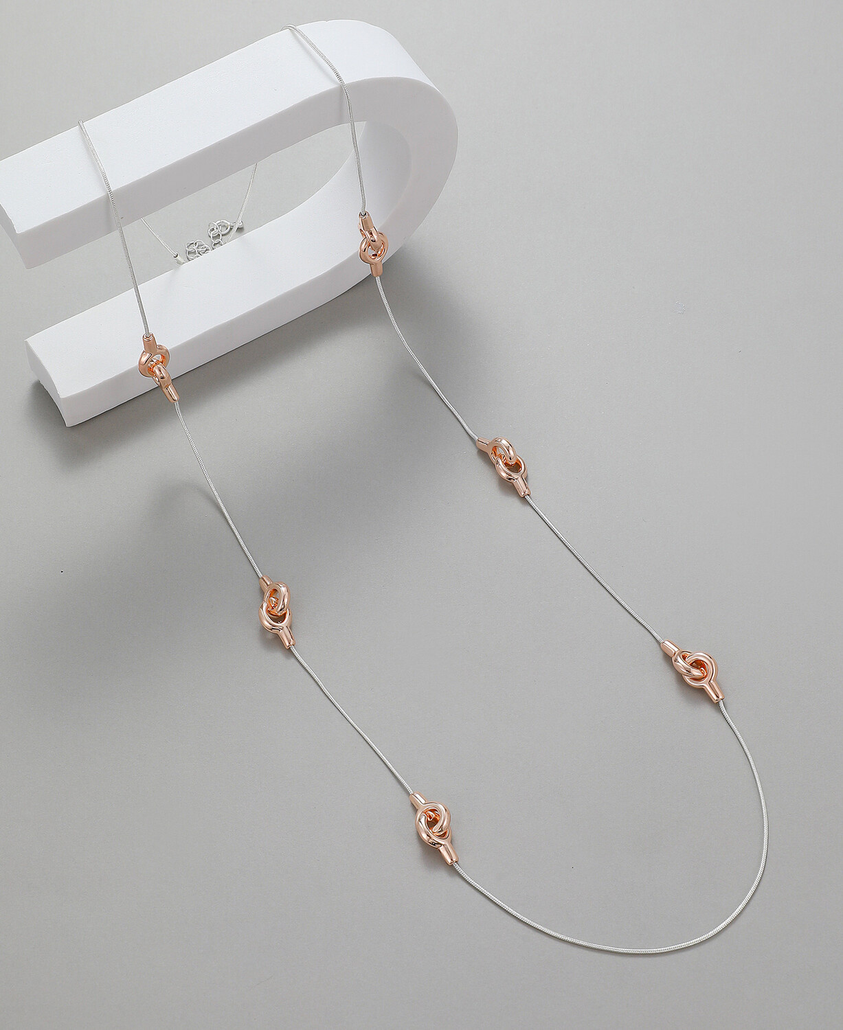 Long Linked Necklace - Rose