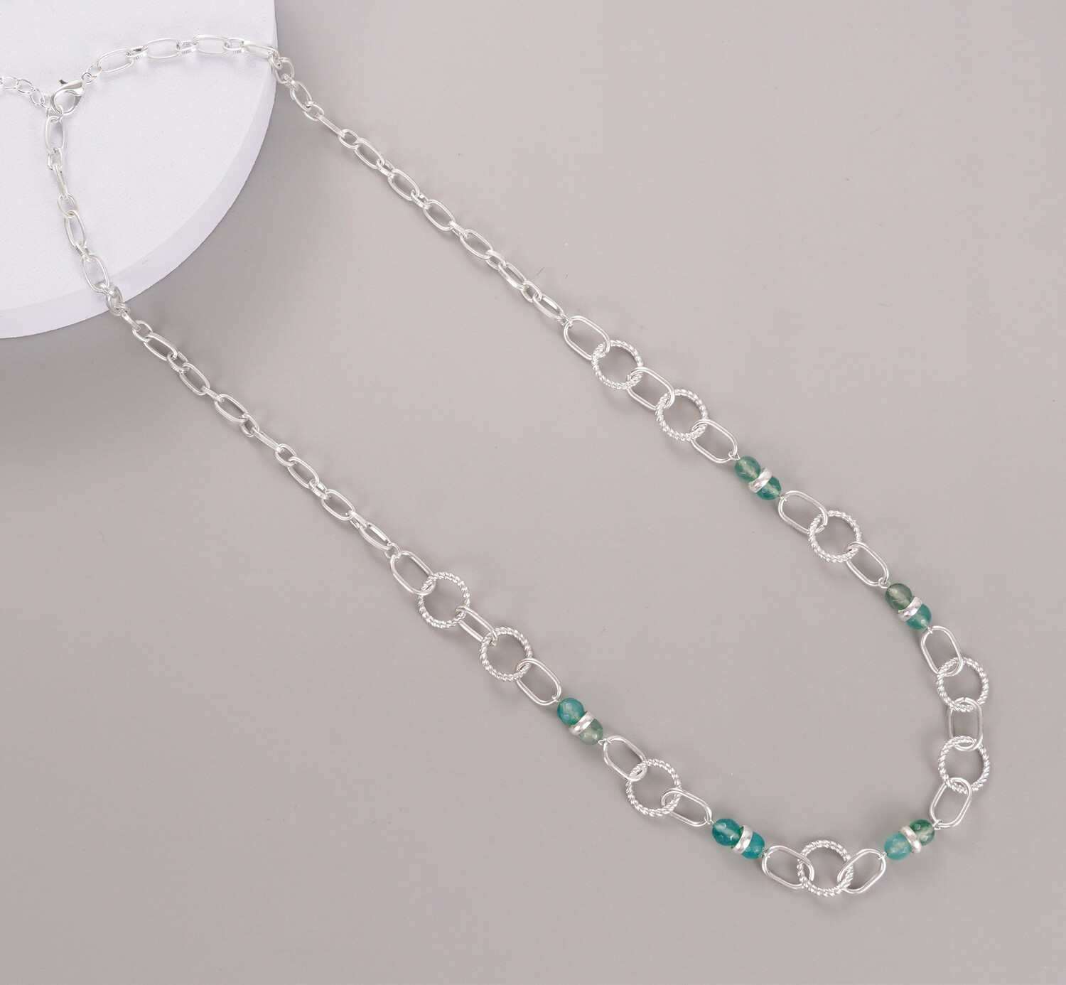 Long Aqua Green Necklace