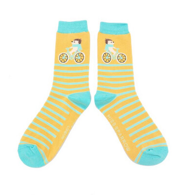 Cycling Hedgehog Bamboo Socks