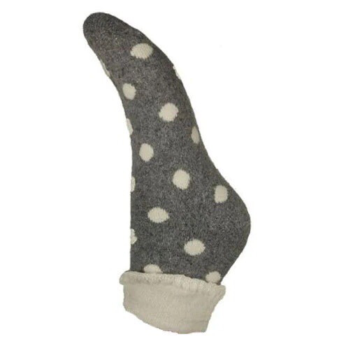 Grey Spot Cozy Cuff Socks