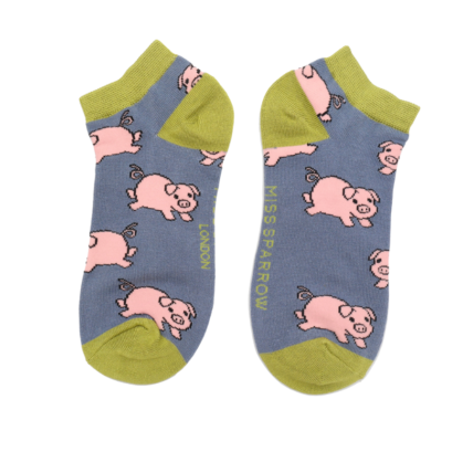 Piglet Bamboo Trainer Socks