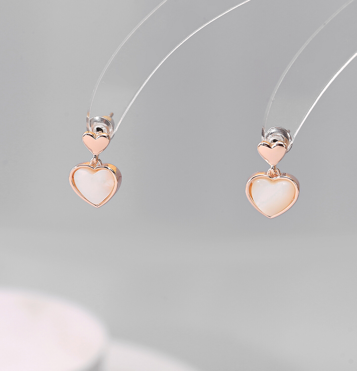 Heart Earrings - Rose