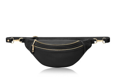 Black Leather “Bum Bag”