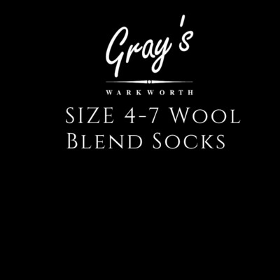 Size 4-7 Wool Blend Socks