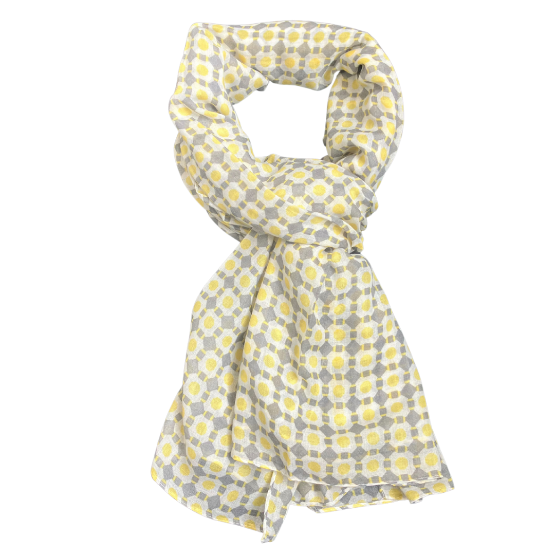 Geo Tiles Scarf - Yellow