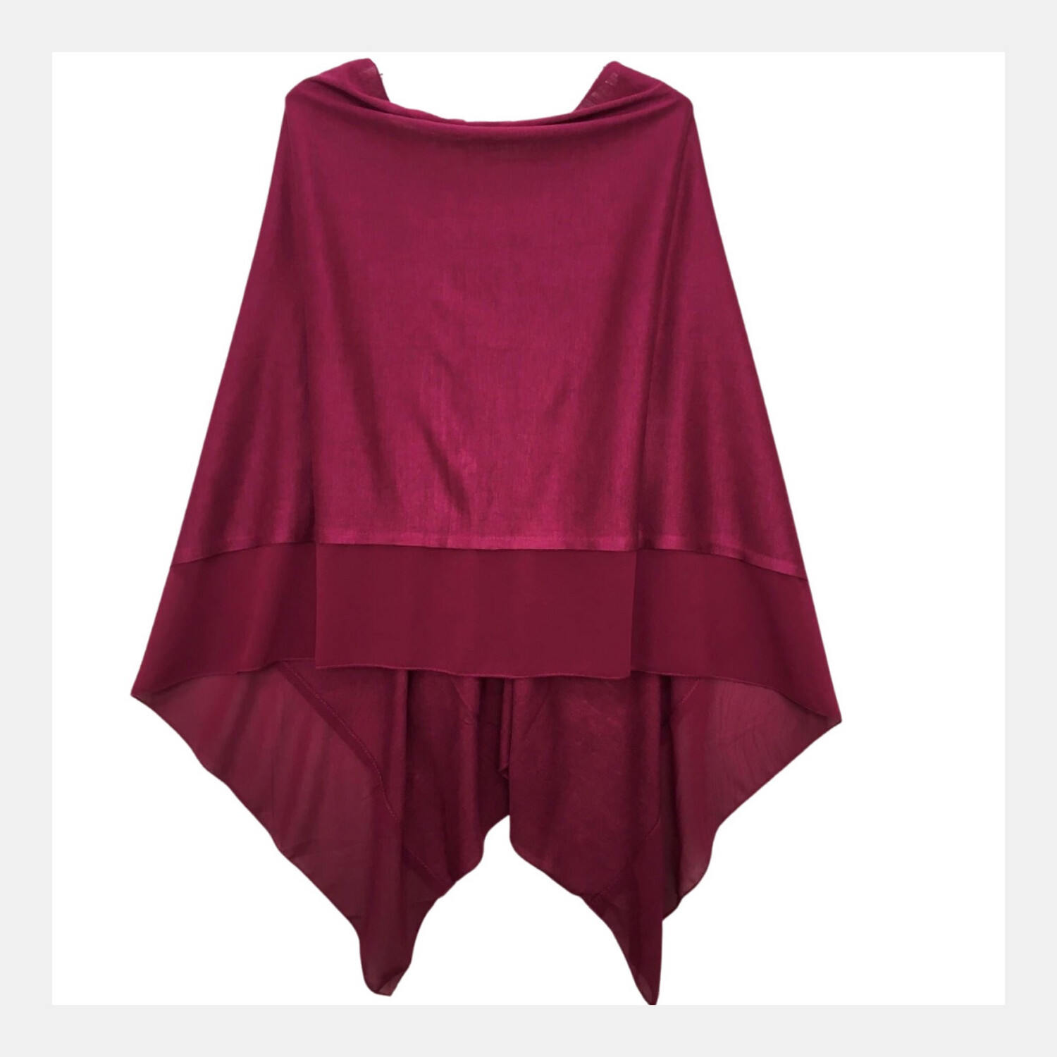 Cranberry Red Lightweight Poncho