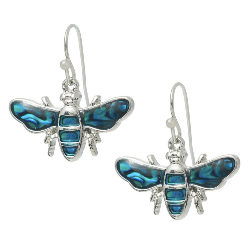 Paua Shell Bee Earrings
