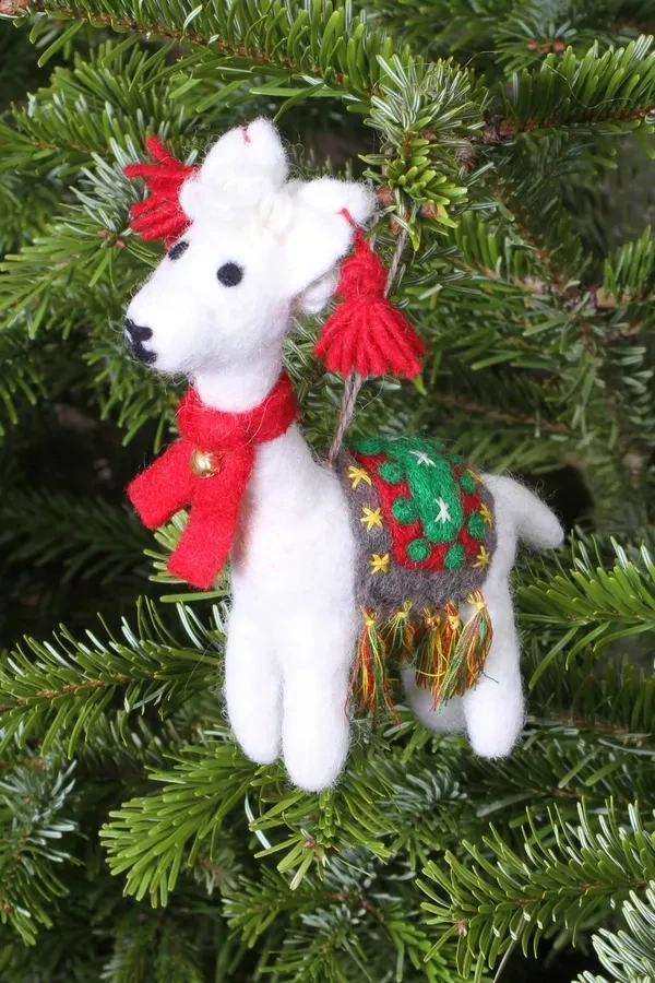 Linda The Llama Wool Hanging Decoration