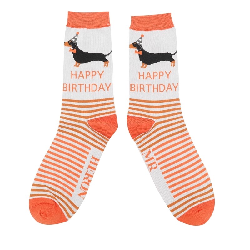 Sausage Dog Birthday Bamboo Socks