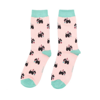 Xmas Scottie Dogs Bamboo Socks
