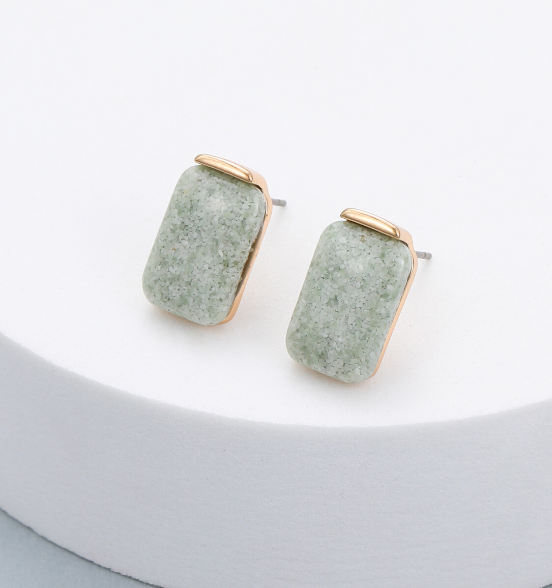 Green And Gold Earrings