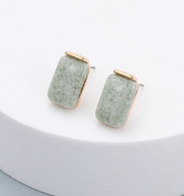 Green And Gold Earrings