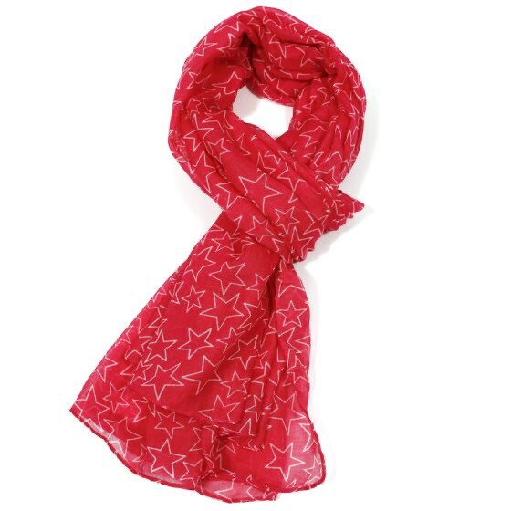 Star Outline Scarf - Fuchsia