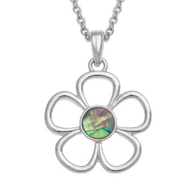 Daisy Paua Shell Necklace