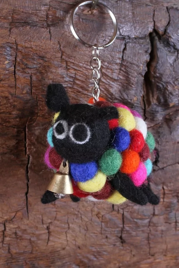 Hand Felted Ziggy Keyring